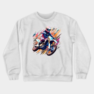 Moto Racing Fast Speed Competition Abstract Crewneck Sweatshirt